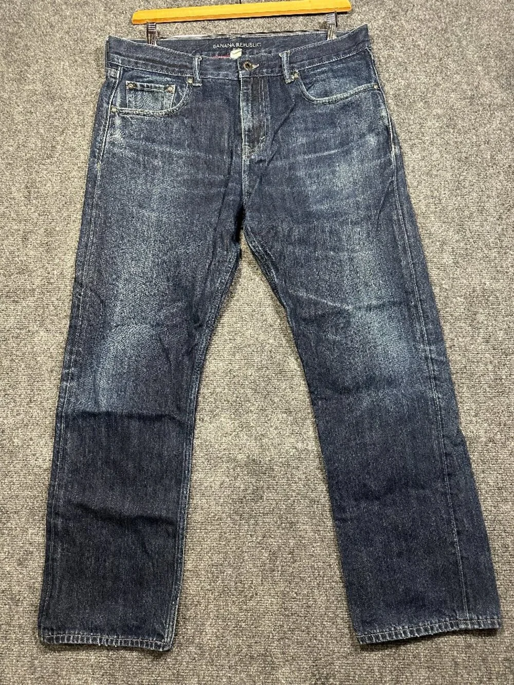 Banana Republic Jeans Mens 36 Slim Fit Blue Cotton Pockets Belt Loops